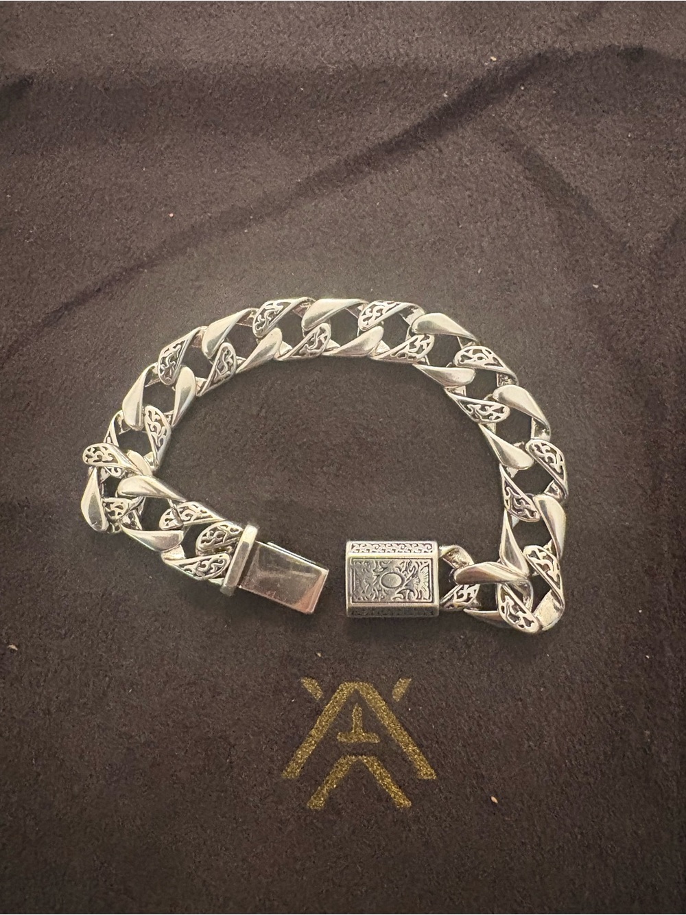 Sterling Silver Men's Cuban Link Bracelet - Silver